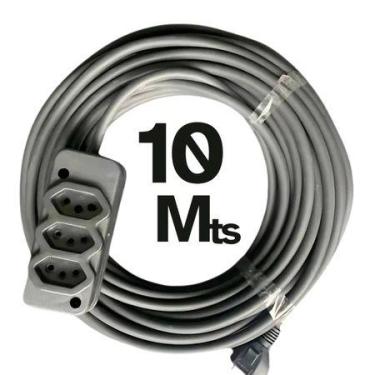 Imagem de Extensão Elétrica Cabo PP 2x2,5mm Tripla  10A 20A  5 a 30 Metros  Alta