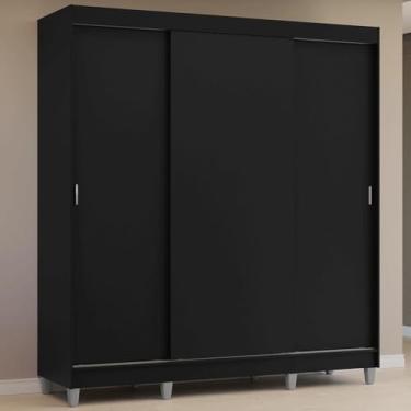 Imagem de Guarda-roupa Casal com Pés 3 Portas de Correr Reno Madesa P