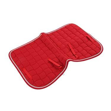 Imagem de Almofada de sela para todos os fins, almofada leve e respirável para cavalos, fácil de guardar para cavalos (vermelho grande)