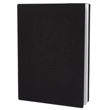 Imagem de CRASPIRE Capa de livro preta extensível colagem elástica para cadernos de poliéster manga de tecido lavável reutilizável protetor de livros repetidos para brochura material escolar decoração amantes
