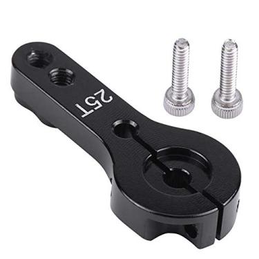Imagem de SPYMINNPOO Braço de Chifre Servo Central Com Furo de 25 Mm para Futaba/Ace/TowerPro MG, Acessórios RC Com Braçadeira Dividida Segura para Conexões de Carro e Helicóptero (Preto)