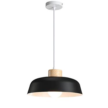 Imagem de CHENKUI Lustres de estilo moderno decoração de madeira abajur elegância cozinha industrial luz de teto moderno metal macaron luminárias para restaurantes, sala de estar, cozinha