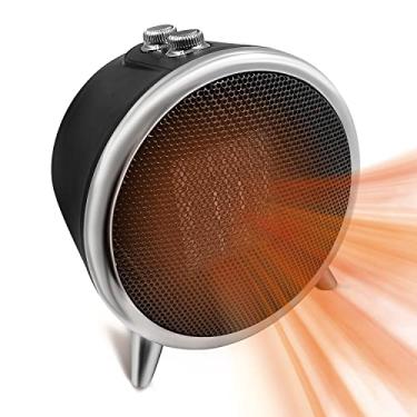 Imagem de Comfort Zone Aquecedores de ambiente para uso interno, aquecedor portátil, aquecimento rápido, aquecedor elétrico, termostato, aquecedor de quarto, proteção contra superaquecimento, aquecedor de mesa