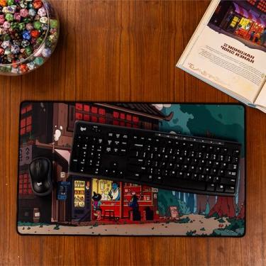 Imagem de Obojima Tapete para brincar Ramen Shop – Tapete de mesa premium ou superfície de jogos, base de borracha antiderrapante, arte vibrante, perfeito para TCG, jogos de tabuleiro ou uso na mesa