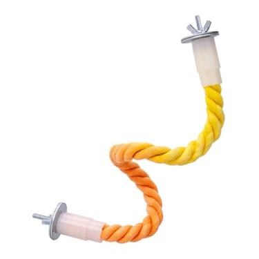 Imagem de Whtkoph Poleiro de corda para pássaros, suporte para papagaios, brinquedo de escalada resistente a mordidas para calopsitas, 25.5cm