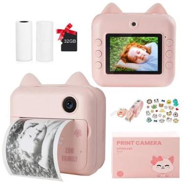 Imagem de Câmera Infantil Instantânea Filmadora Full HD Print Camera MCF-526