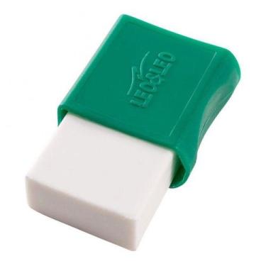 Imagem de Borracha Escolar Branca Com Cinta Verde CX C/24 - Leo e Leo