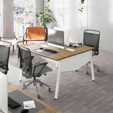 Imagem de Mesa de Escritório Plataforma 90cm c/ Caixa de Tomadas F5 - F5 Office 