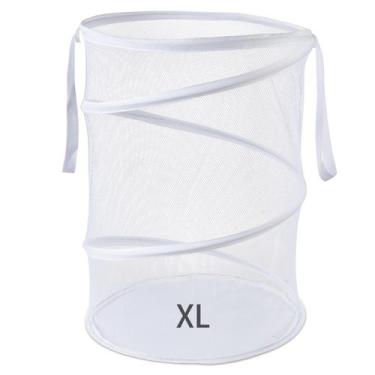 Imagem de Cesto de roupa suja Seiritex Mesh Popup 115L branco 26x46cm