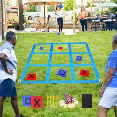 Imagem de Jogo Giant Tic Tac Toe Bean Bag Toss CWLAKON Outdoor