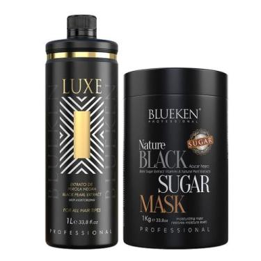 Imagem de Luxe Blueken 1L e Máscara de Açúcar Negro Blueken 1kg - Tratamento Cap