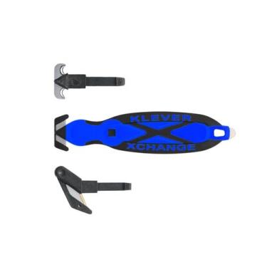 Imagem de Pacote Kombo Box Cutter Klever X Change com 3 cabeças azuis