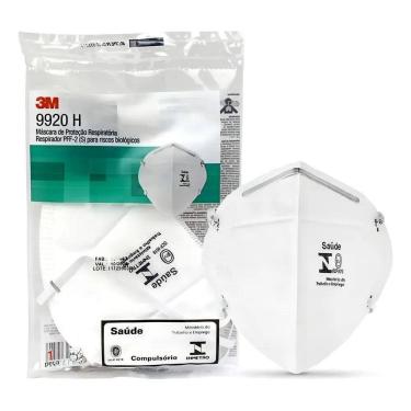 Imagem de Kit 5 Máscara 3M 9920H N95 Pff2 Reutilizável Hospitalar