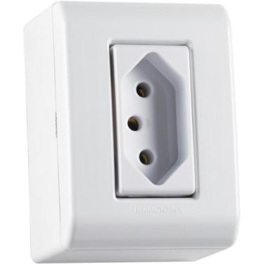 Imagem de Caixa de Sobrepor 1 Tomada 2P+T 10 A 250 V Tramontina LizFlex Branca
