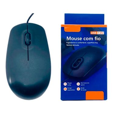 Imagem de Mouse Óptico USB 1.2m Ergonômico Plug Play Inova IN-20056 - Preto