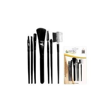 Imagem de Kit pinceis de maquiagem preto absoluto nybc kpm-5b