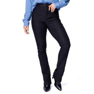 Imagem de Calça Sarja Feminina Pitt Flare Boot Cut Preto-Feminino