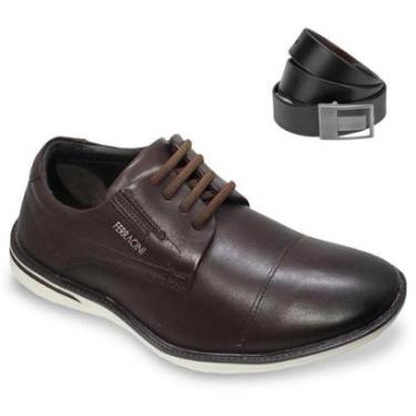 Imagem de Kit Sapato Ferracini Monterrey Gold Masculino + C-Masculino