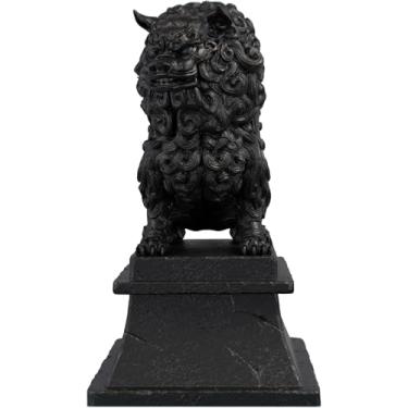 Imagem de Estátua Komainu Cão Leão Japonês Proteção Casa - Versão 2 (Cor Aurum Noctis)
