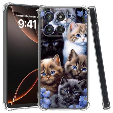 Imagem de Capa transparente para Motorola Moto G Stylus 5G 2025 de 6,7 polegadas, fina, transparente, antiamarelamento, antiderrapante, à prova de choque, proteção de grau militar para Moto G Stylus 5G 2025