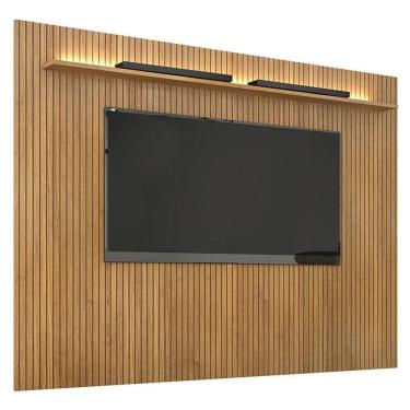 Imagem de Painel Para Tv Suspenso Frisado Curitiba 2240 Cinamomo Off White Com Led - Valdemóveis