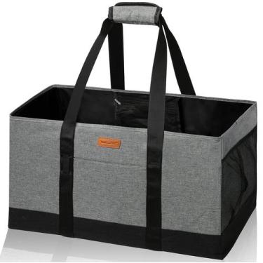 Imagem de Sacola WONDAY Extra Grande Dobrável Cinza 56x28x33 cm