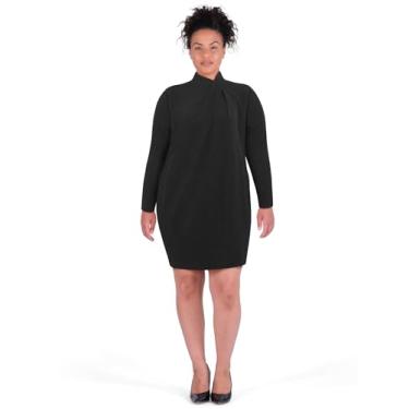 Imagem de City Chic Vestido feminino plus size - gola redonda, Preto, 58