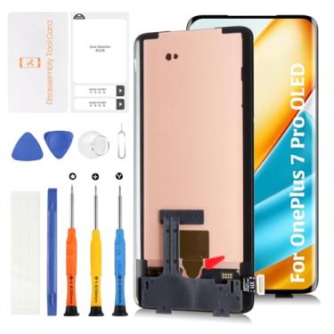 Imagem de Olivechard Substituição de tela LCD OLED OnePlus 7 Pro (não é necessário transferência de cabo de impressão digital/impressão digital) 16.9 cm compatível com GM1911 GM1913 GM1917 GM1910 GM1915