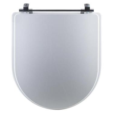 Imagem de Assento Sanitário Tampa de Vaso Branco MDF Laqueado Calypso para bacia