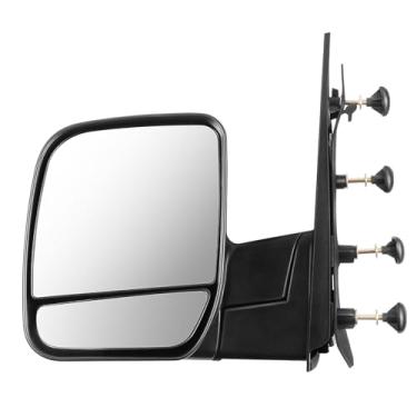 Imagem de ECCPP Espelhos laterais do motorista, espelhos retrovisores esquerdo para Ford E-150 E-250 2004-2013 para Ford E-350 E-450 Super Duty E-450 Econoline preto dobrável manual