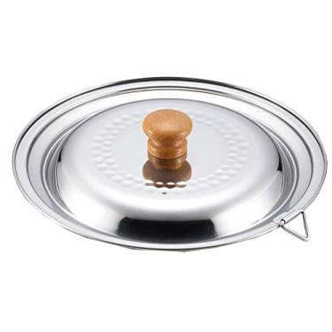 Imagem de Yoshikawa YH9498 Panela plana de neve de aço inoxidável com tampa dupla 7,1/20.1 cm (18/20 cm)