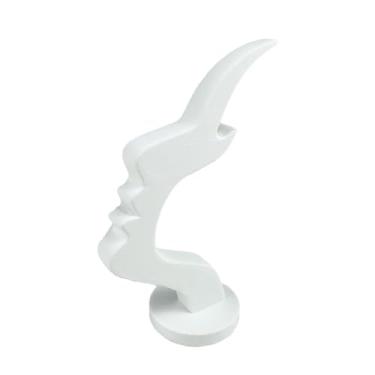 Imagem de Suporte para óculos e óculos de sol, formato de barra, perfil humano interessante e simples impresso em 3D, decoração artística para casa, escritório, organizador de óculos, branco