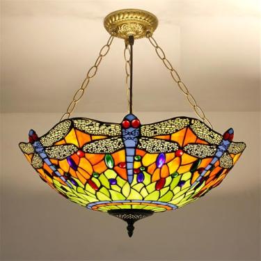 Imagem de Luminária pendente contemporânea de vidro colorido com LED, estilo americano luxuoso e criativo, para sala de estar, restaurante, quarto, hotel, casa de campo, corredor, café, bar ou escada