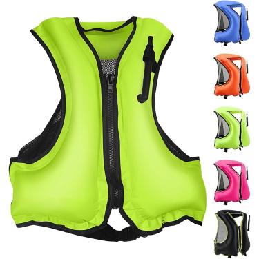 Imagem de Colete Salva-vidas Inflável Para Mergulho Com Snorkel, Ideal Para Caiaque, Mergulho E Snorkel, Ideal Para Adultos De 80 A 220 Libras, Orange