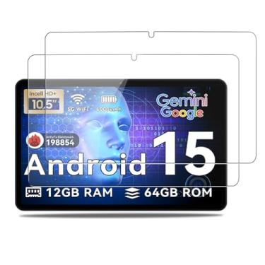 Imagem de NOUKAJU Protetor de tela para TABWEE T80 10,5 polegadas, vidro temperado HD, dureza 9h, arranhões, anti-impressão digital, protetor de filme de vidro temperado para tablet TABWEE T80 [2 unidades]