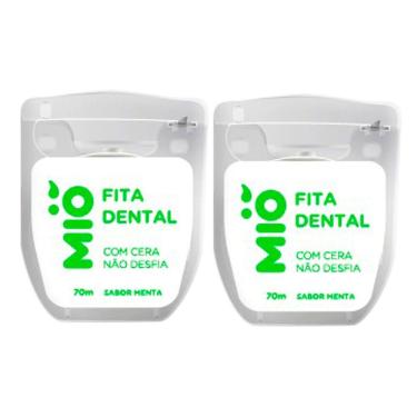 Imagem de Kit 2 Fita Dental Mió Sabor Menta 70m