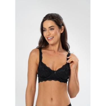 Imagem de Sutiã sem Bojo Rendado - Gimara, GG, Preto