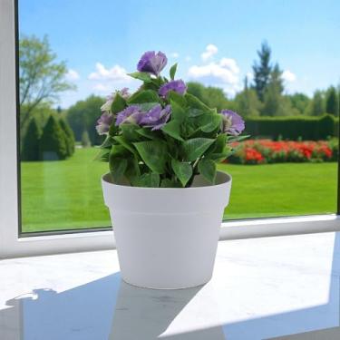 Imagem de Generic 1 peça de plantas artificiais moeda dourada crisântemo plástico roxo 10 x 10 x 26 cm