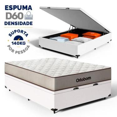 Imagem de Cama Box Baú com Colchão Espuma D60 Ortobom Force Dream Casal 138 cm, 