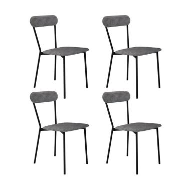 Imagem de Cadeira Vintage Emília Fixa C-4 Pes 450 X 505 X 810 Mm C-4 Un.cy.nevoa Prata Névoa Prata City