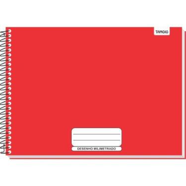 Imagem de Caderno Desenho Milimetrado Vermelho Liso 48F UNIV ESP C.D - Sao Domin