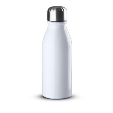 Imagem de Garrafa Squeeze de Alumínio 500ml | Tampa Inox Rosqueável com Anel de Silicone | Compacta, Ultra Leve 82g | Design Premium para Bolsa e Escritório (Branco)