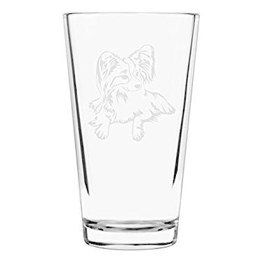 Imagem de Copo Papillon Dog com tema de cachorro gravado multiuso 473 ml