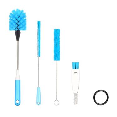 Imagem de Escova de garrafa 4 em 1, escova de garrafa de água de 38 cm e escova de limpeza de palha, escovas de tampa, escova de limpeza de garrafa para garrafa de água, mamadeira de bebê, frasco, canudos