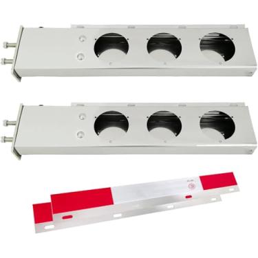 Imagem de JIARU Ganchos de aba de lama com mola de aço inoxidável para barra traseira de semi-caminhões com recortes de luz e placa refletora espaçamento de parafuso de 6 cm (orifício circular)