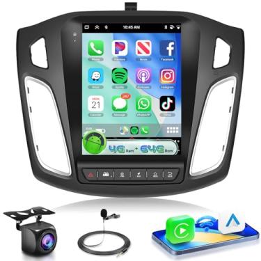 Imagem de Rádio 4G + 64G para Ford Focus 2012-2018 estéreo para carro com carplay sem fio Android Auto, Bluetooth 5.0 32EQ 24.6 cm IPS tela sensível ao toque Android 15 FM/RDS GPS WiFi AHD câmera de backup