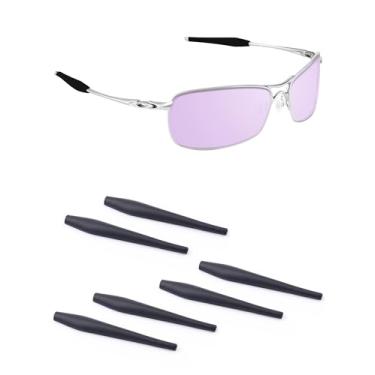 Imagem de Handwith 3 pares de meias de silicone macio para óculos de sol Oakley Crosshair 2.0 OO4044, antiderrapante, ajuste confortável, peças sobressalentes, kit de substituição de peças sobressalentes, preto