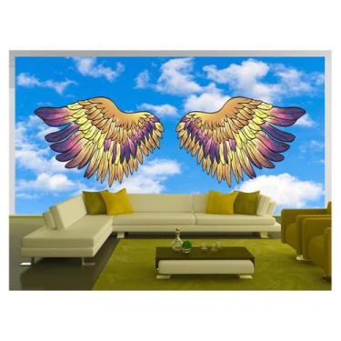 Imagem de Papel De Parede 3D Arte Asas Selfie Insta Cores 3,5M Tra340 - Você Dec