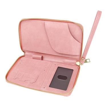 Imagem de Suporte de passaporte para mulheres de viagem – capa de couro PU com vários compartimentos para passaporte, carteira resistente à água, organizador de dinheiro portátil para documentos, para viagens