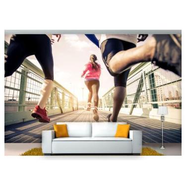 Imagem de Papel De Parede Corrida Ar Livre Academia 3D Aca04 - Você Decora